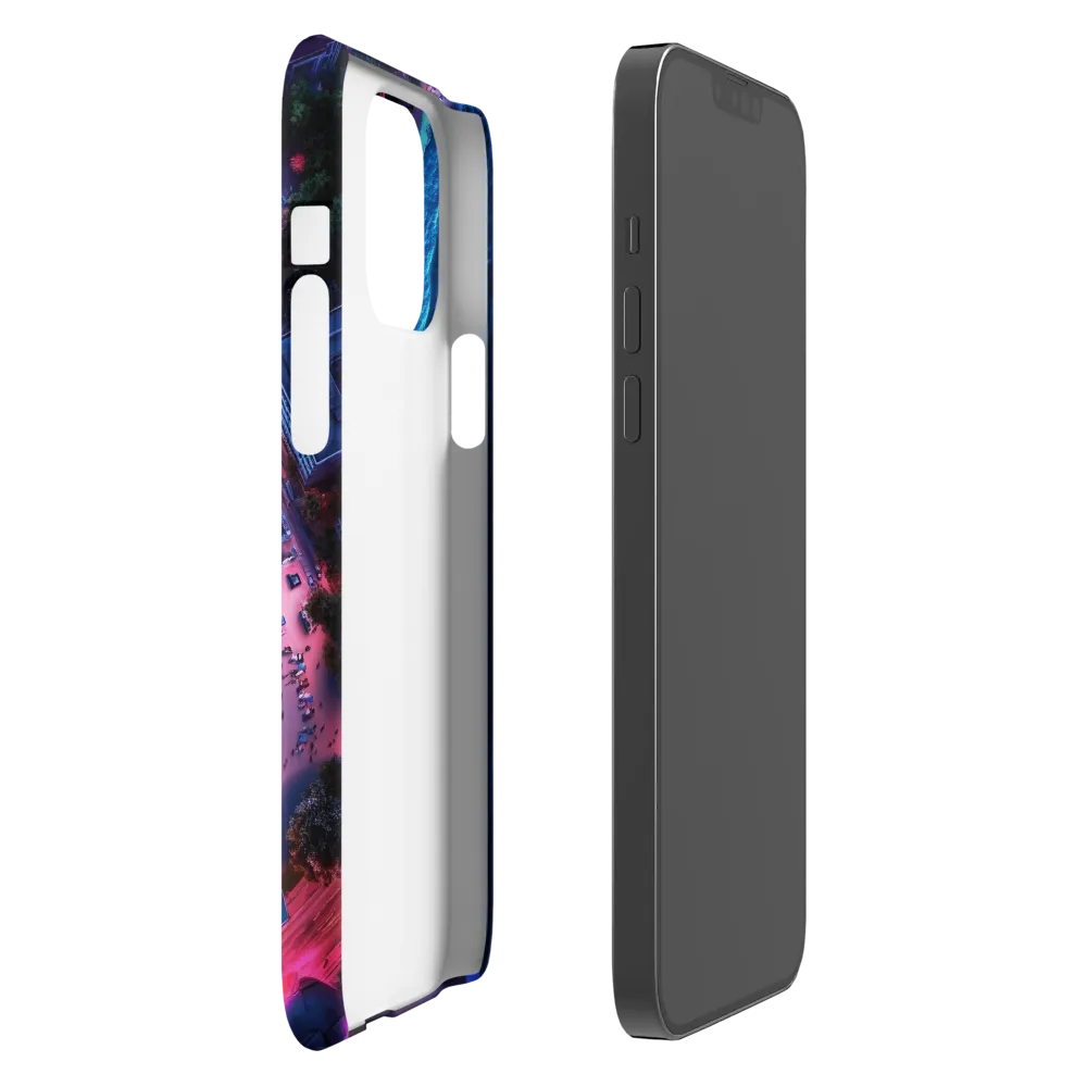 Twilight Reflections: A Serene Beach Aerial | Phone Case |  13 Pro Max | Snap Case | Matte
