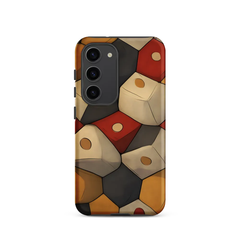 Interlocking Hexagons: An Abstract Dance of Color