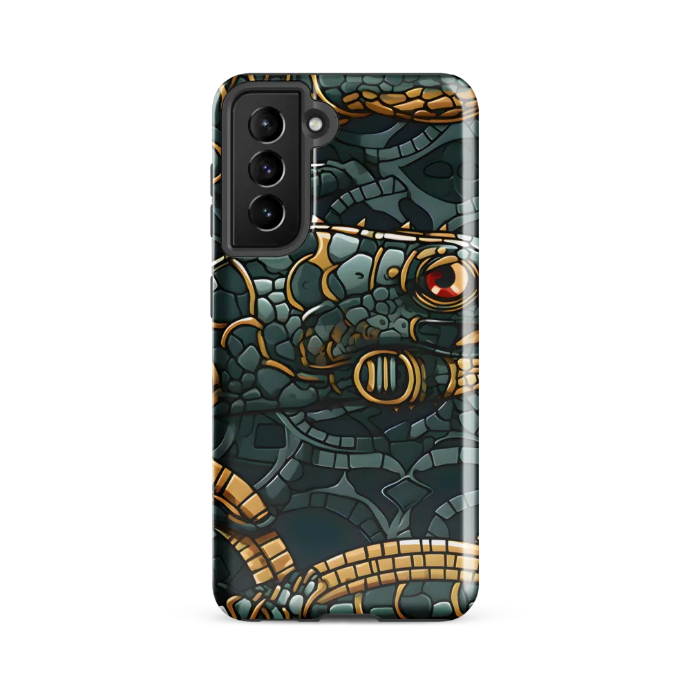 Reptilian Elegance: A Digital Art Nouveau Tapestry