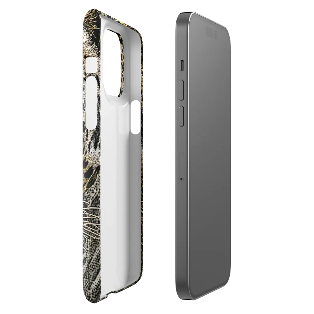 The Majestic Gaze: Portrait of a Leopard | Phone Case |  14 Pro Max | Snap Case | Glossy