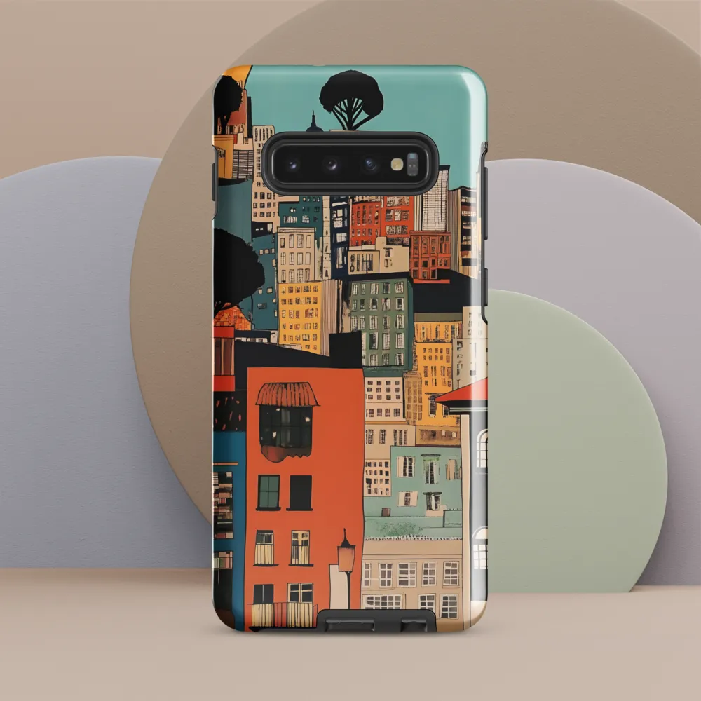 Urban Fusion: A Colorful Cityscape | Phone Case |  S10 Plus | Tough Case | Glossy