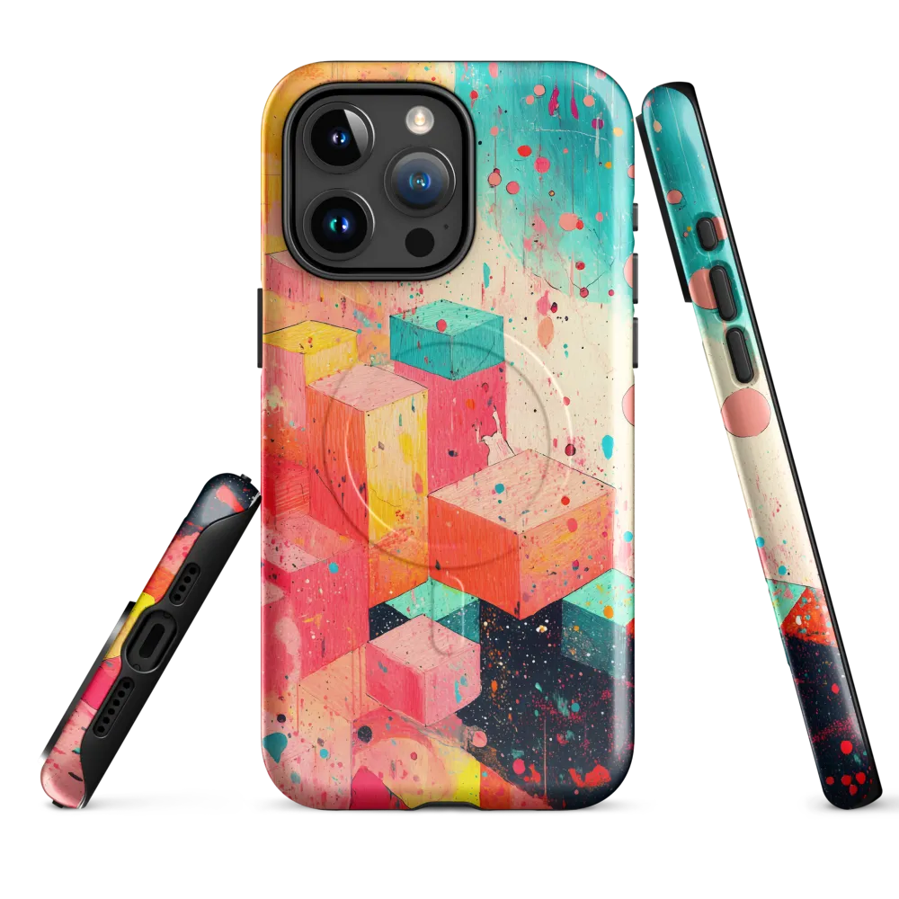 Cubist Symphony in Color | Phone Case |  15 Pro Max | MagSafe® Tough Case | Glossy