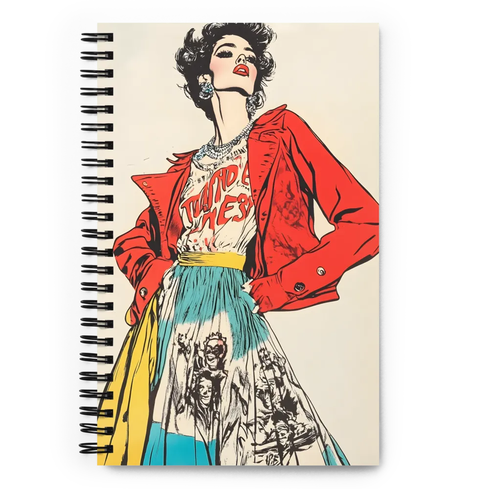 Vibrant Elegance: A Pop Art Fashion Statement | Spiral Notebook