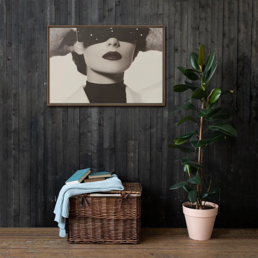Celestial Elegance | Canvas with Brown Frame | 24″×36″