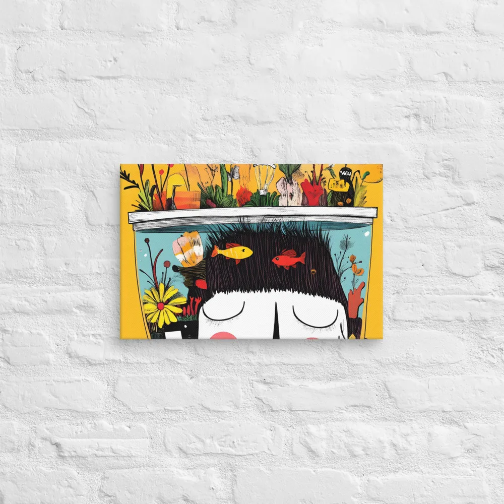 Whimsical Garden Head | Canvas | 12″×18″