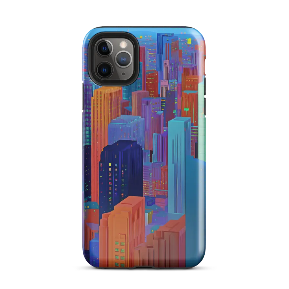 Vibrant Metropolis in Twilight | Phone Case |  11 Pro Max | Tough Case | Glossy