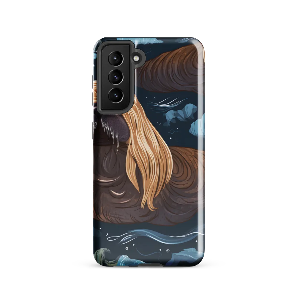 Whimsical Walruses in Deep Blue