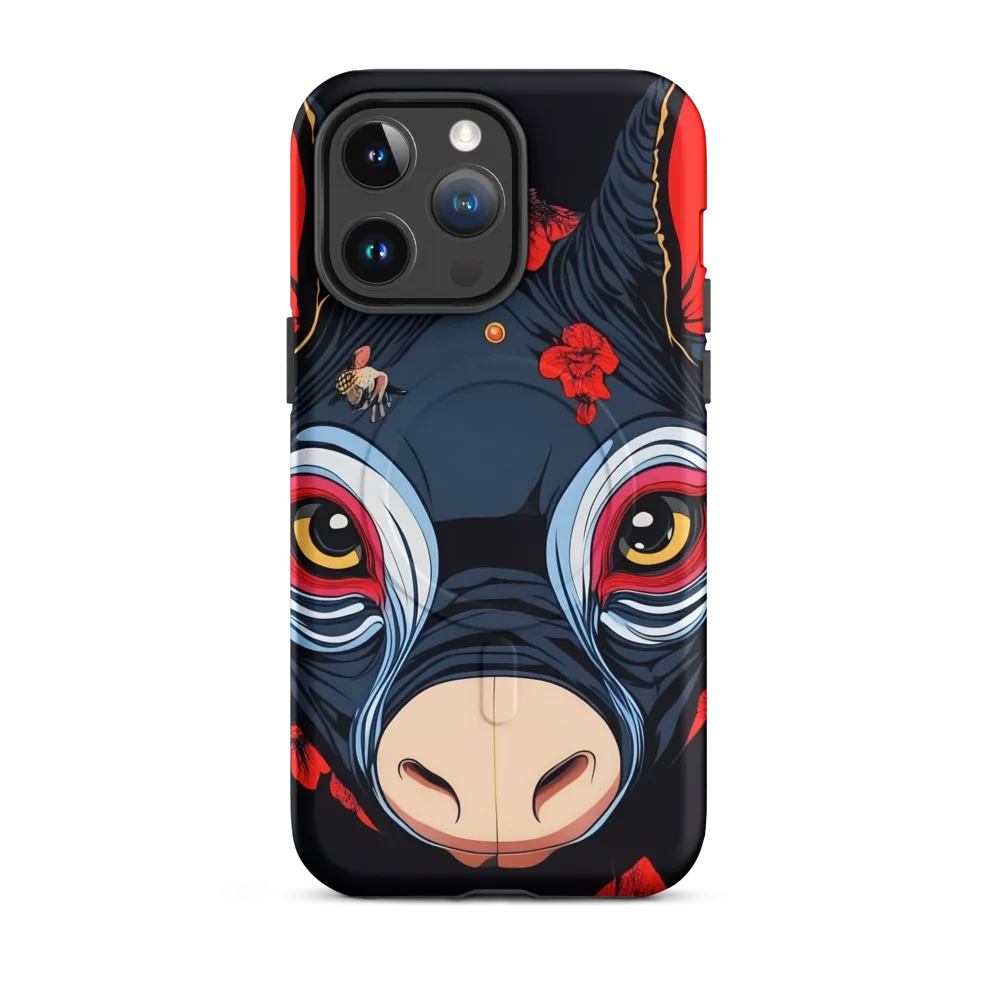 Mystical Bull with Floral Motifs