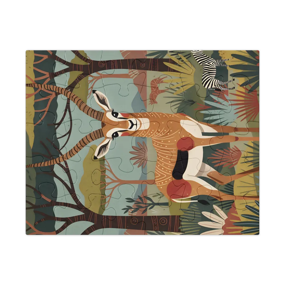 Savanna Antelope 
 Jigsaw Puzzle in Tin Box