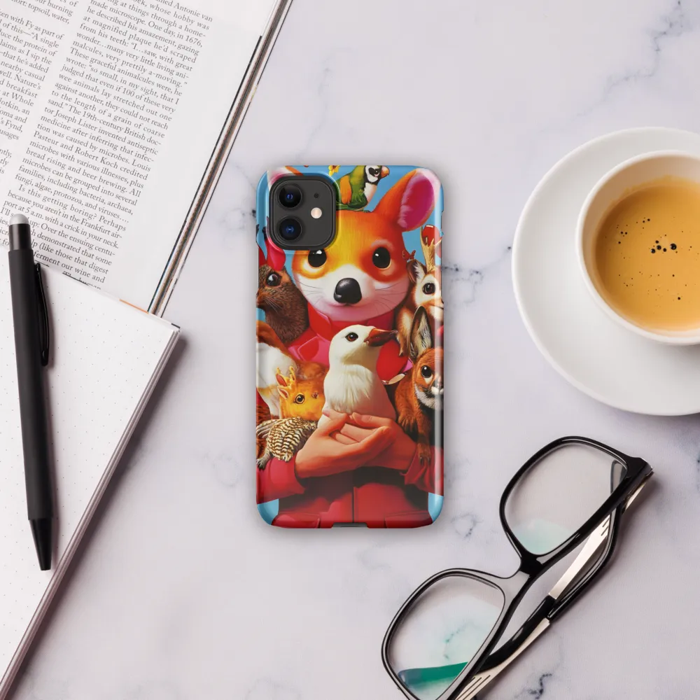 Harmony in Whimsy: A Modern Animal Ensemble | Phone Case |  11 | Snap Case | Glossy
