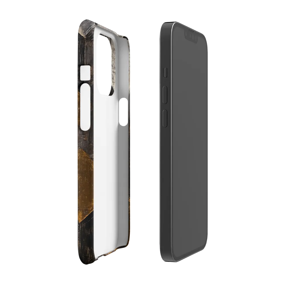 Geometric Harmony in Gold and Black | Phone Case |  13 Pro | Snap Case | Matte