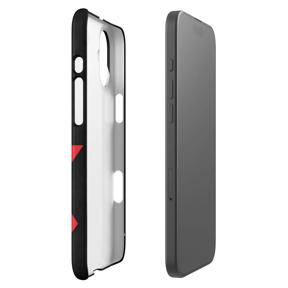 Geometric Symphony in Contrast | Phone Case |  16 Plus | Snap Case | Matte