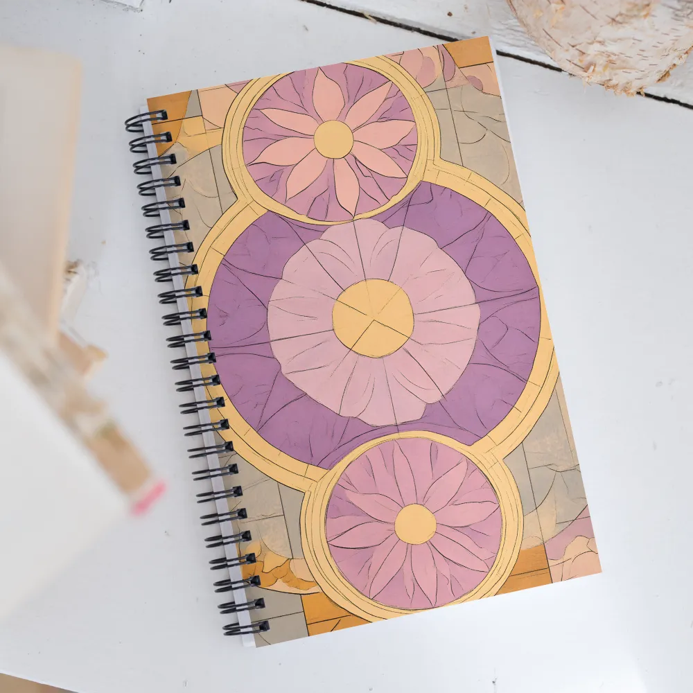 Serenity in Floral Geometry | Spiral Notebook