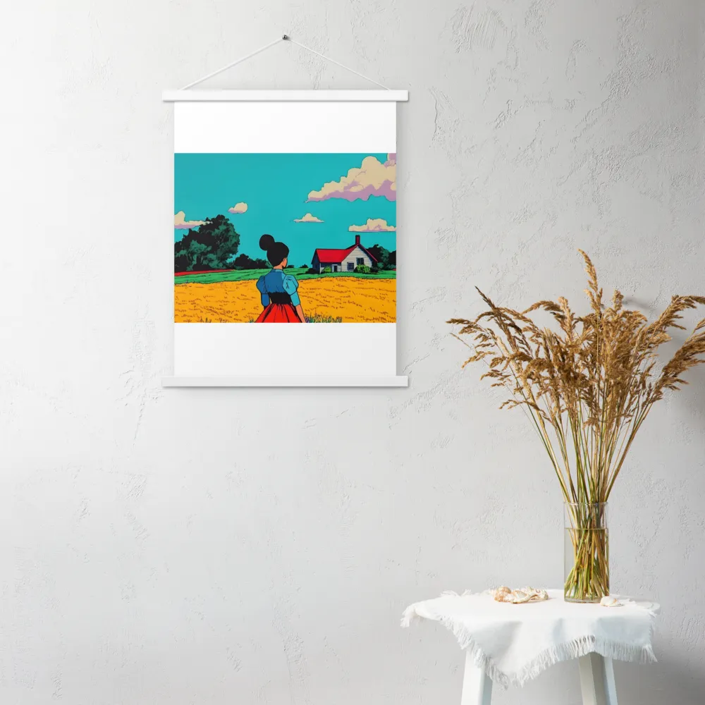 Whispers of a Sunlit Meadow | Poster With White Wood Hanger | 18″×24″