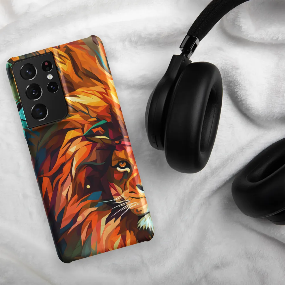 Majestic Gaze: The Polygonal Lion