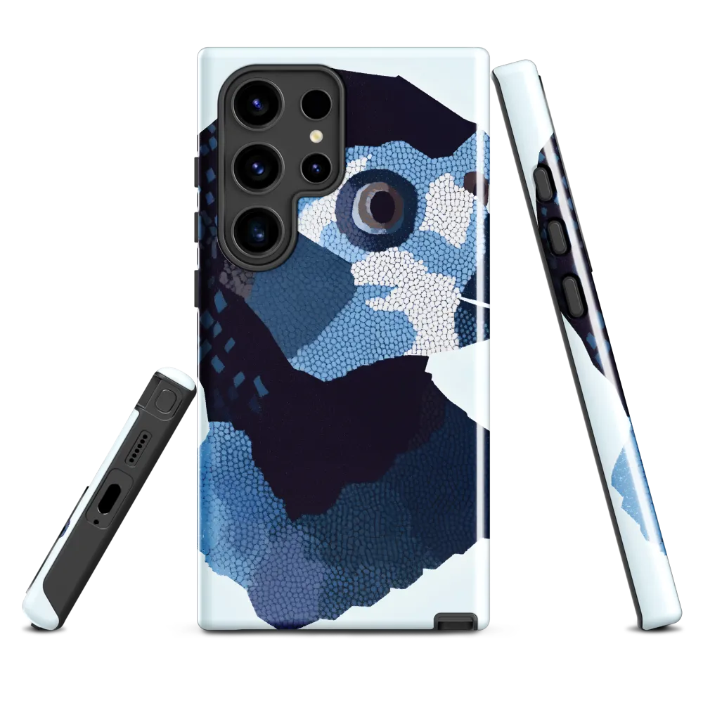 Abstract Avian Portrait in Blue