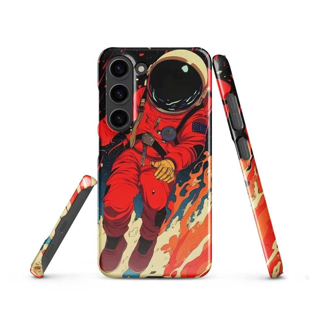 Cosmic Descent of the Astronaut | Phone Case |  S23 | Snap Case | Glossy