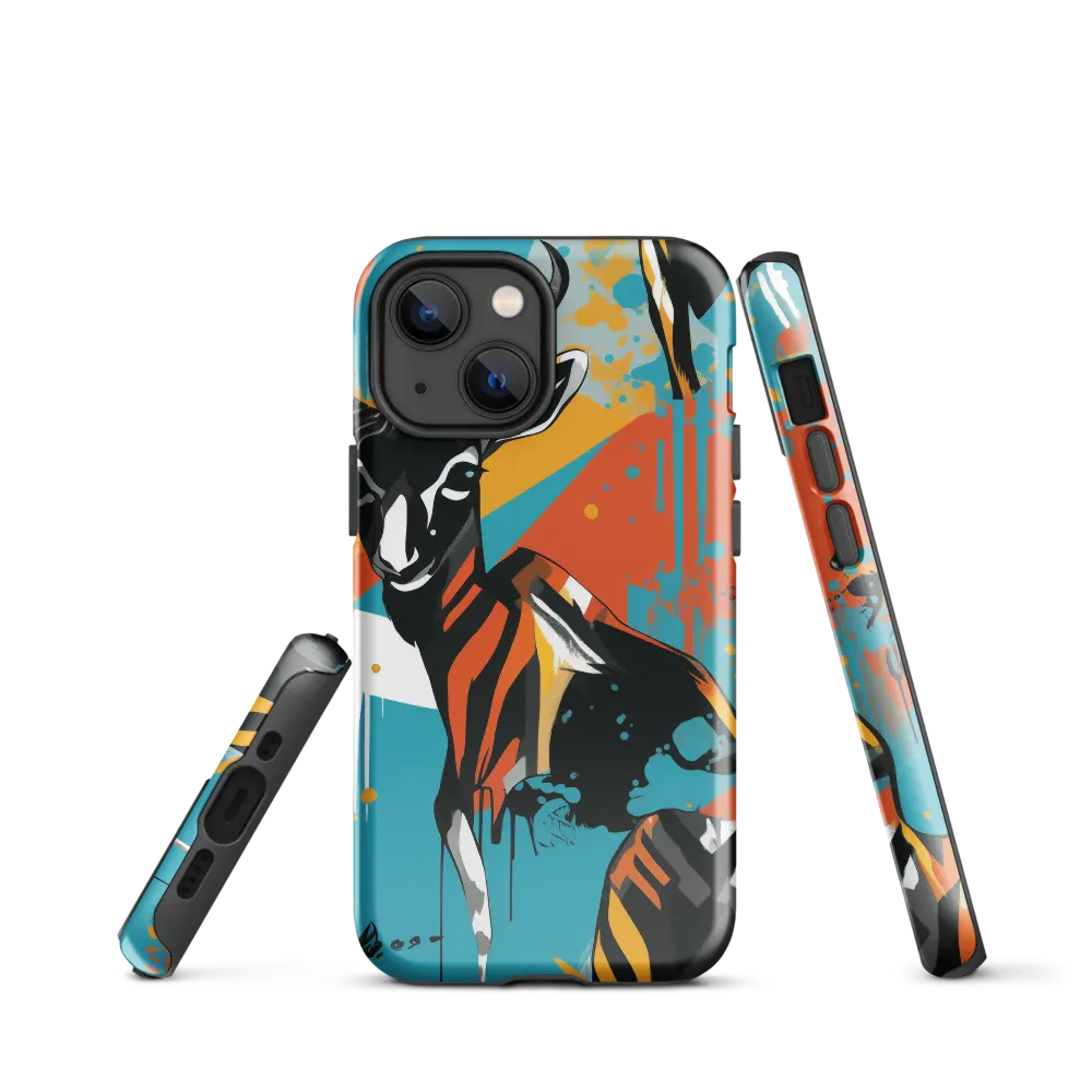 Dynamic Antelope in Vivid Abstract