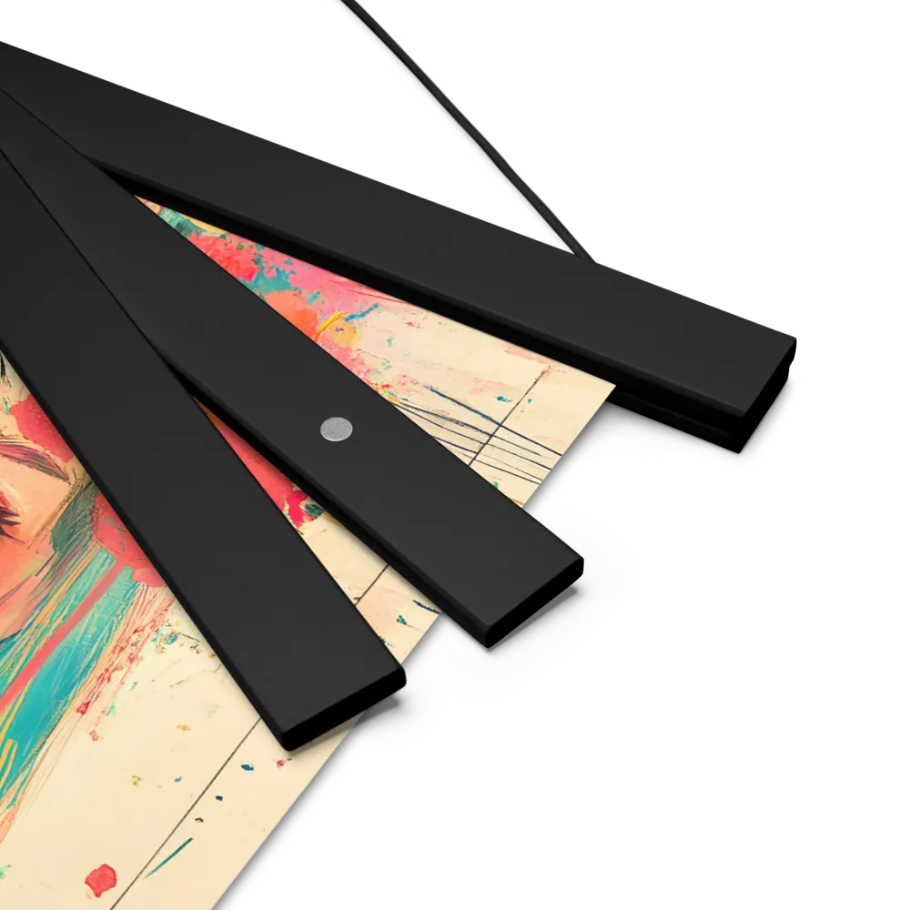 Whimsical Blossom | Poster With Black Wood Hanger | 10″×10″