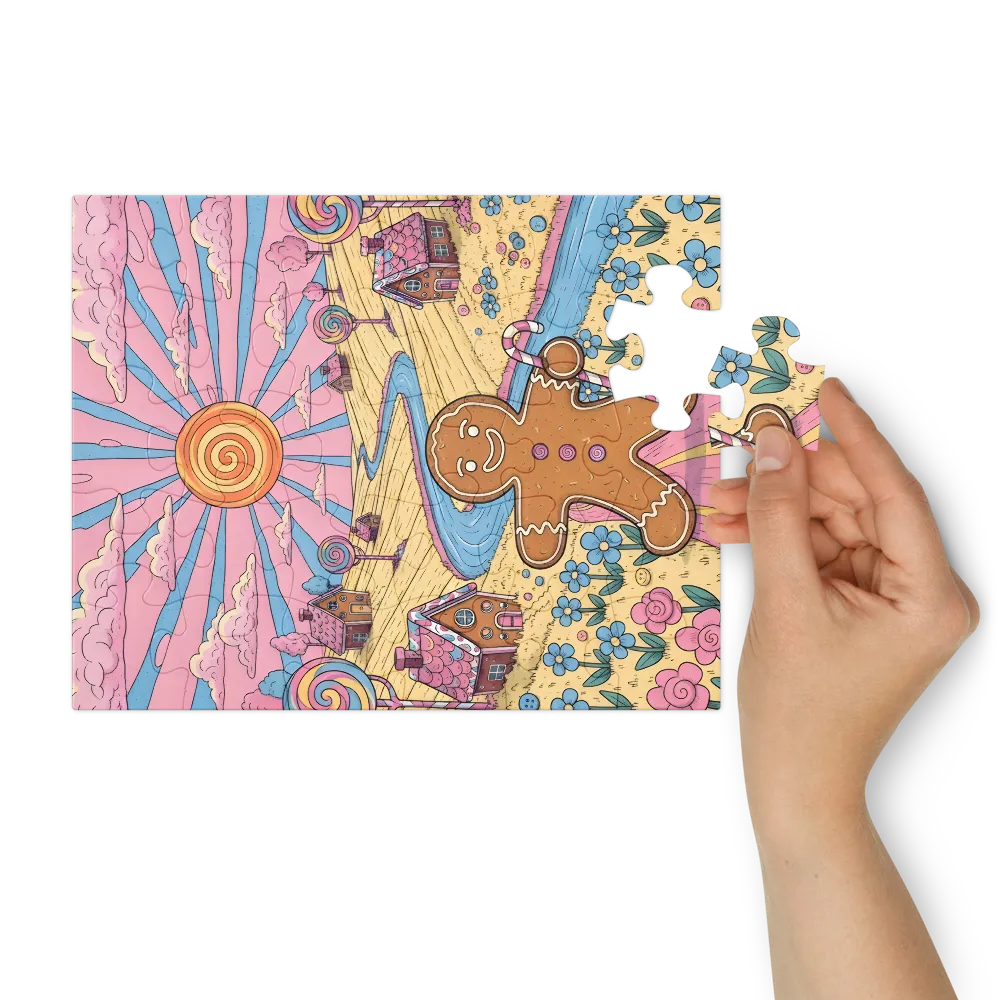 Gingerbread Meadow 
 Jigsaw Puzzle in Tin Box