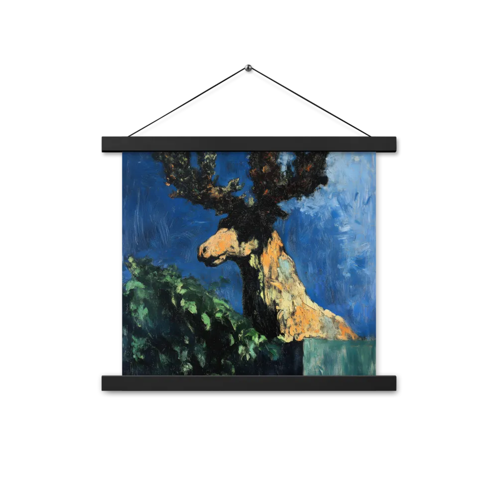 The Majestic Deer in Nature | Poster With Black Wood Hanger | 14″×14″