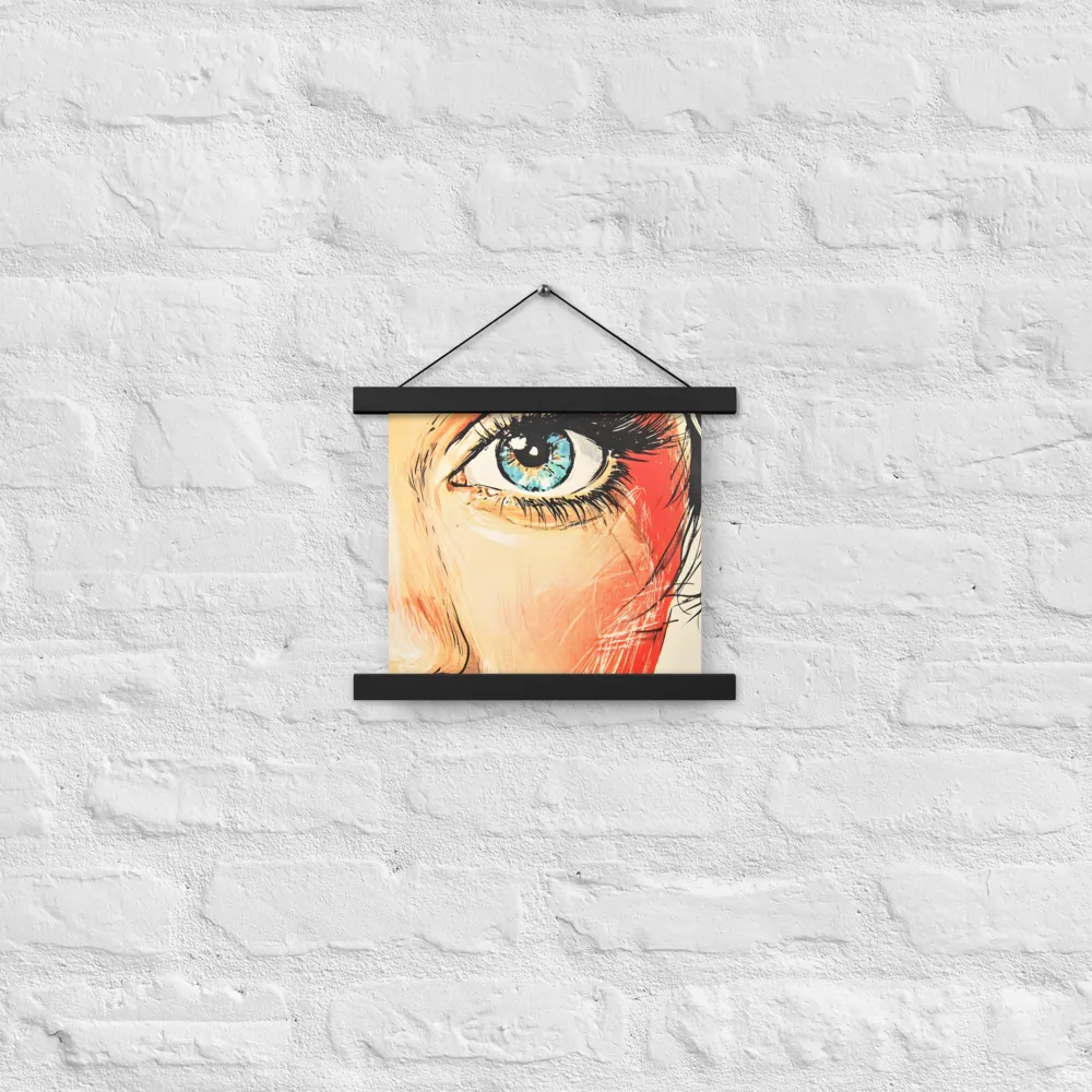 Gaze of Emotion | Poster With Black Wood Hanger | 10″×10″