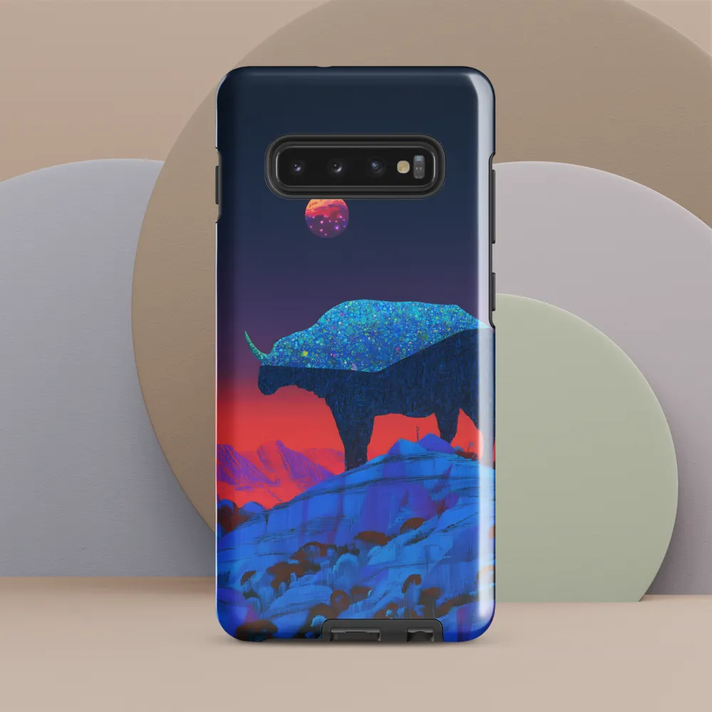 Luminous Bison Under a Celestial Sky | Phone Case |  S10 Plus | Tough Case | Glossy