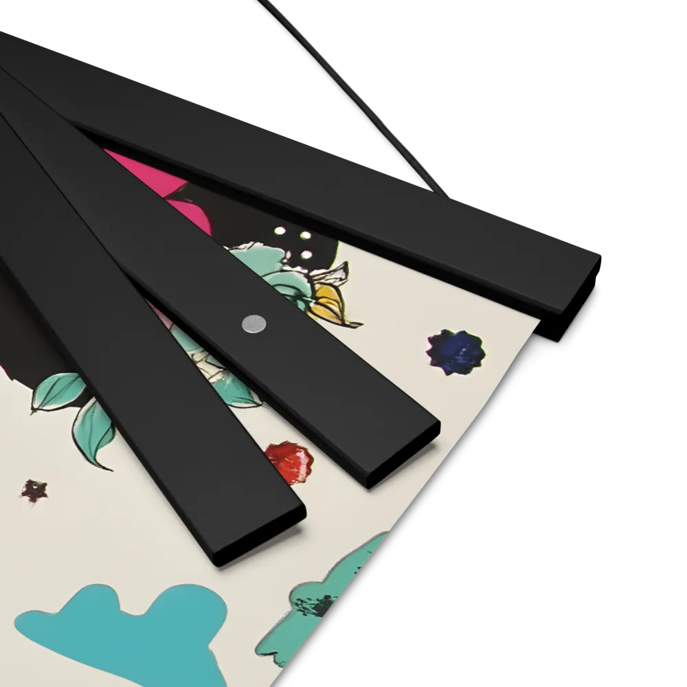 Whimsical Garden Reverie | Poster With Black Wood Hanger | 12″×12″