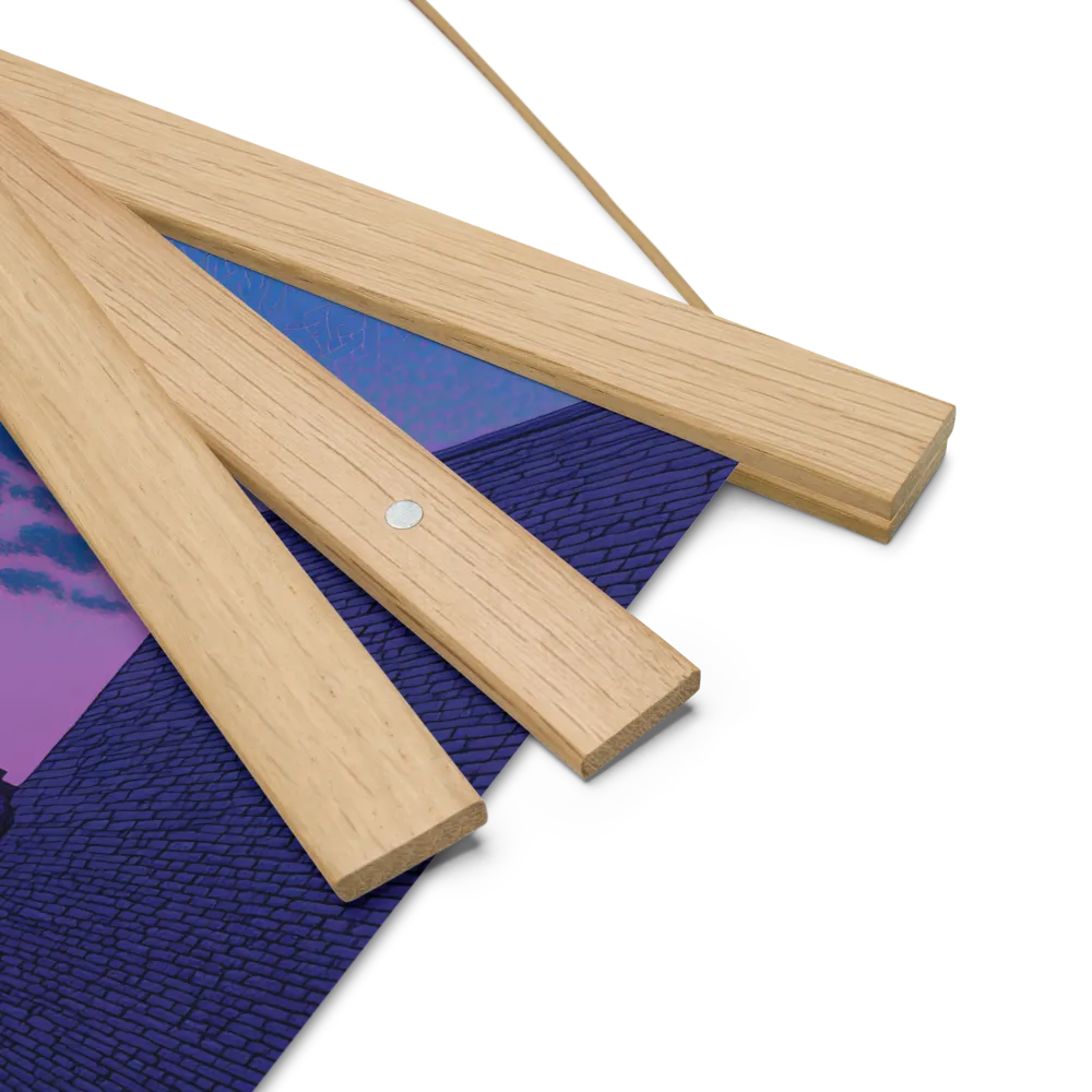 The Twilight Stroll | Poster With Oak Wood Hanger | 10″×10″