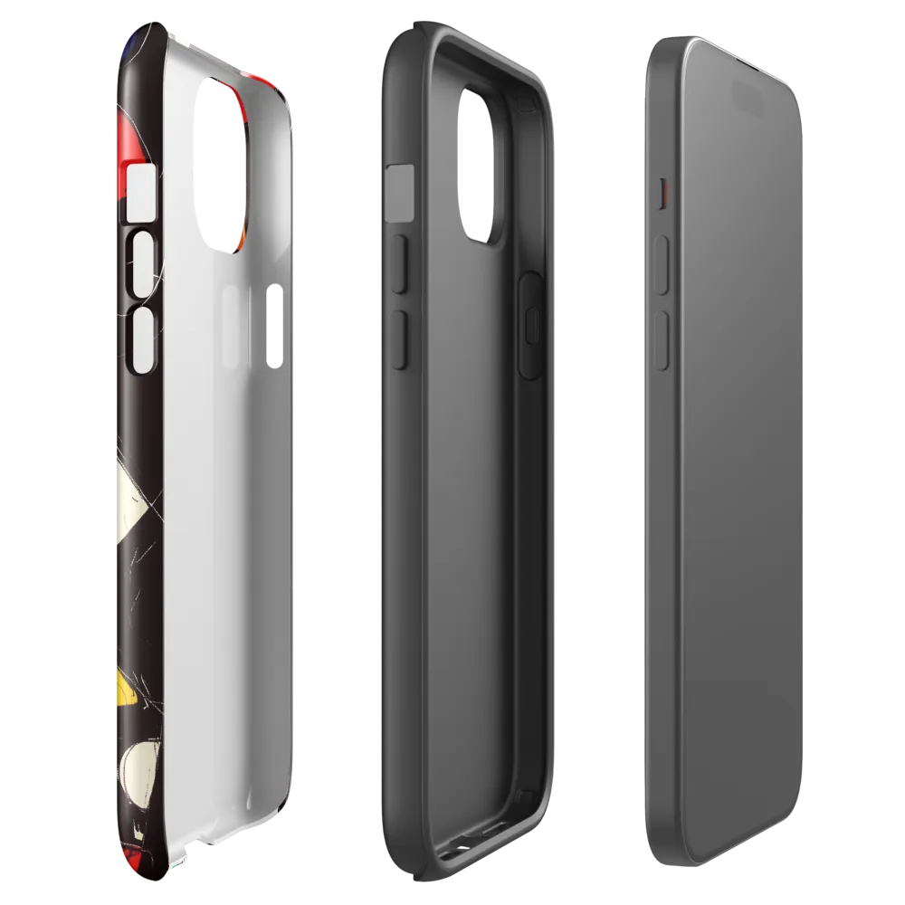 Vibrant Geometric Symphony | Phone Case |  15 Plus | Tough Case | Glossy