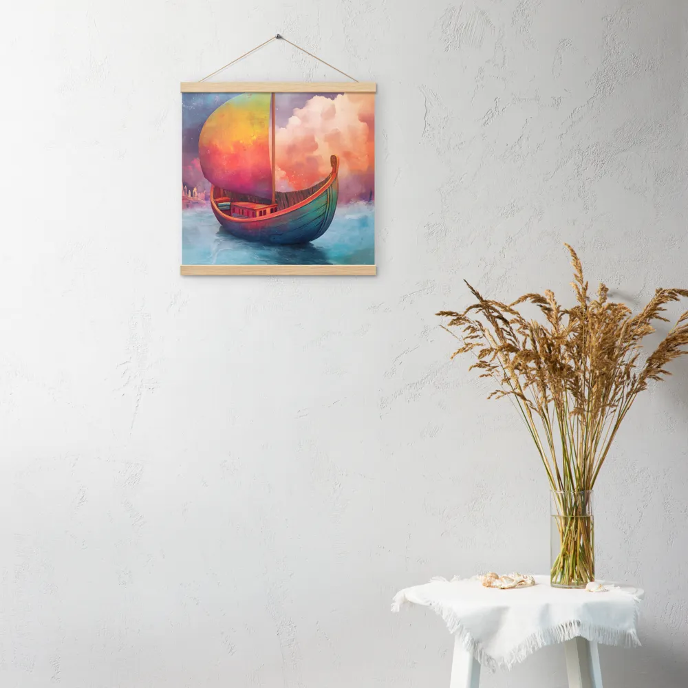 Dream Voyager | Poster With Oak Wood Hanger | 16″×16″