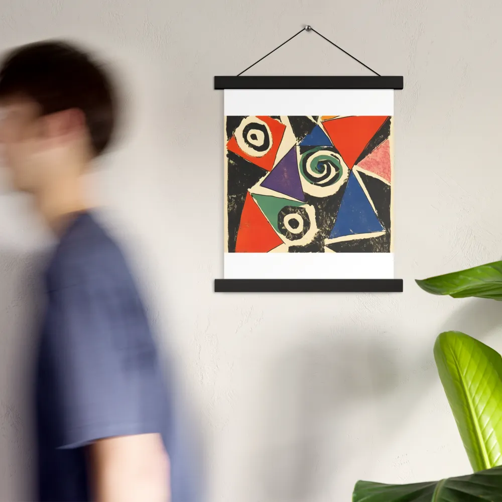 Dynamic Geometric Abstraction | Poster With Black Wood Hanger | 11″×14″