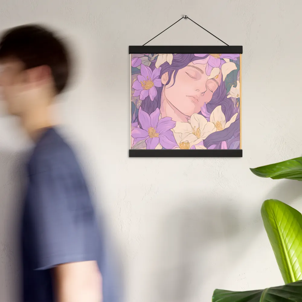 Harmony in Bloom | Poster With Black Wood Hanger | 12″×12″