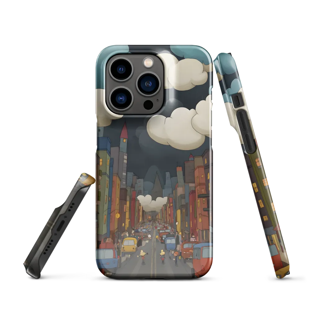 Urban Symphony: A City Awakens at Dusk | Phone Case |  14 Pro | Snap Case | Glossy