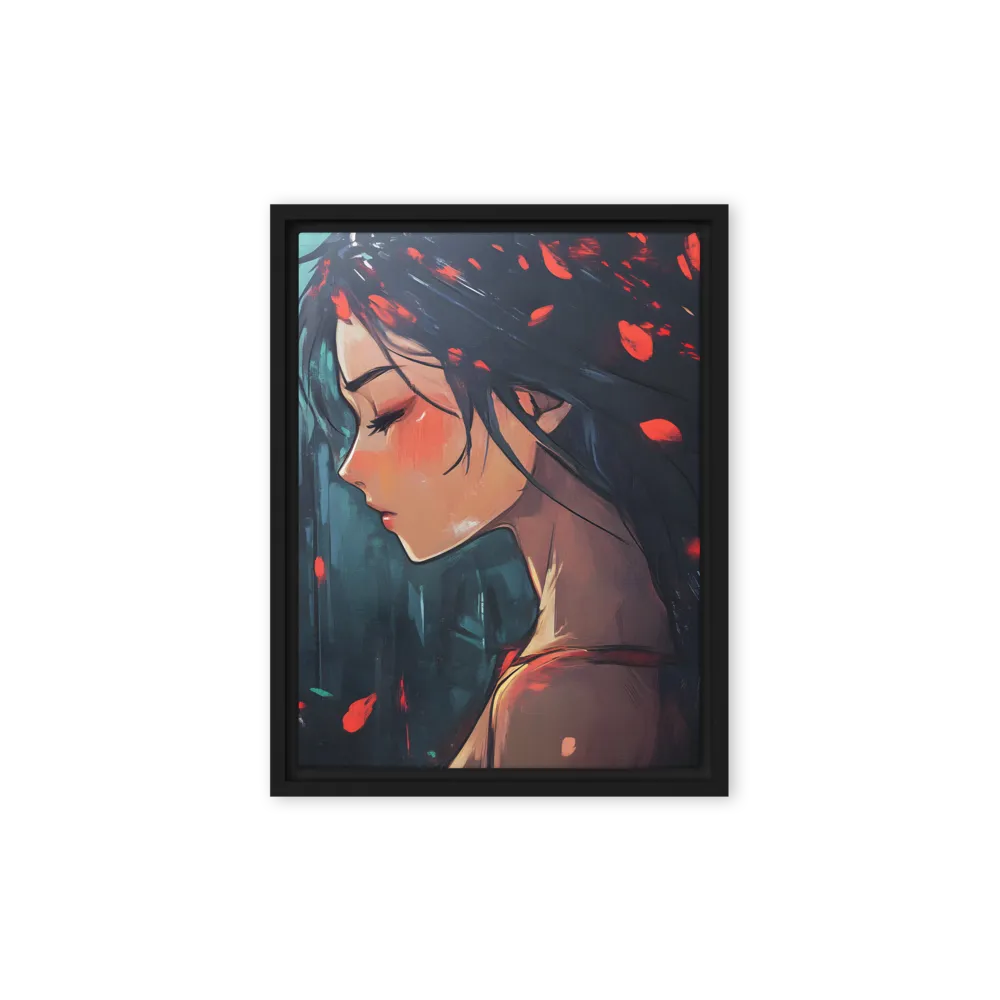 Whispers of Melancholy | Canvas with Black Frame | 9″×12″