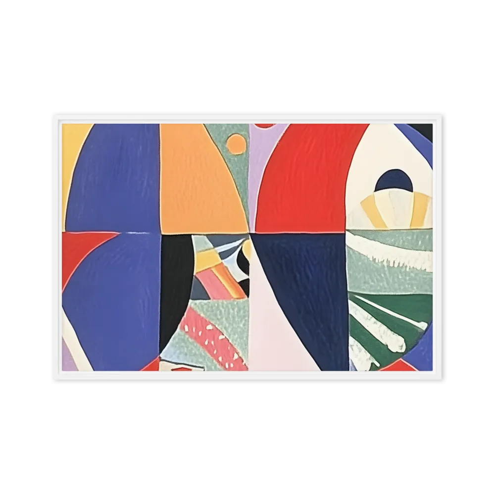 Dynamic Mosaic Symmetry | Canvas with White Frame | 24″×36″