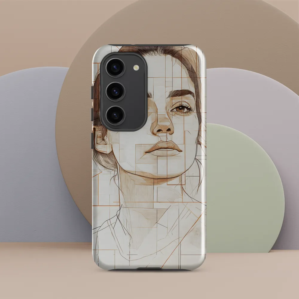Geometric Serenity: A Minimalist Portrait