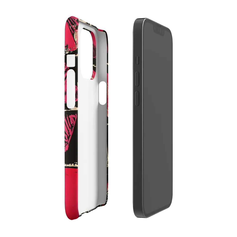 Geometric Symphony in Pink and Black