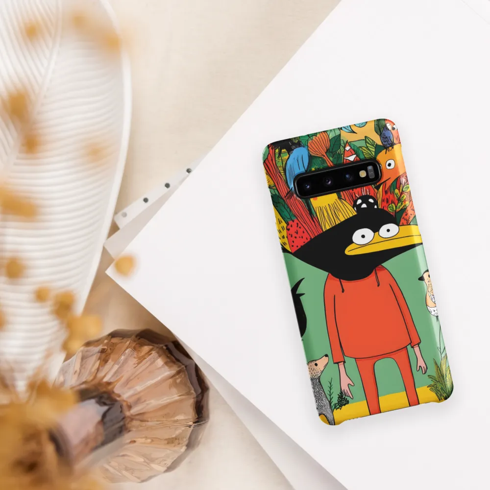 Whimsical Encounter in a Colorful Jungle