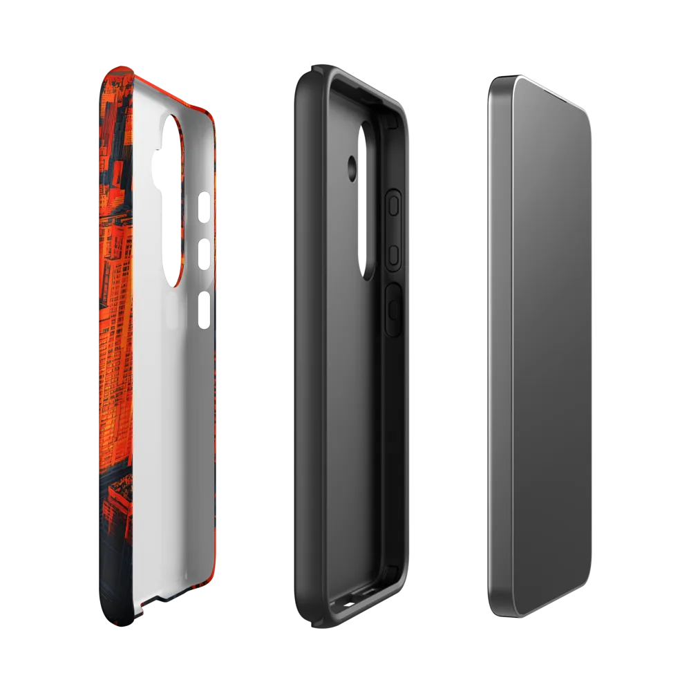 Urban Dawn: A Digital Ode to Skyscrapers | Phone Case |  S24 | Tough Case | Matte