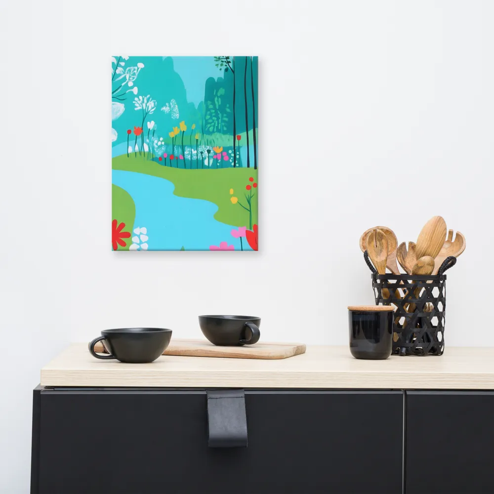 Whispers of Spring: A Colorful Retreat | Canvas | 12″×16″