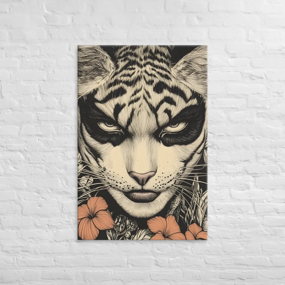 Feline Majesty: The Human-Leopard Connection | Canvas | 32″×48″