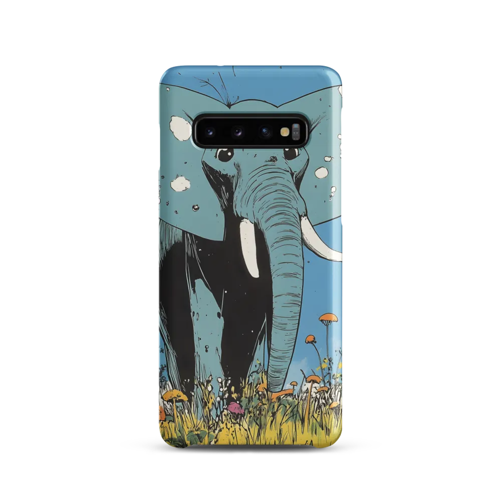 Whimsical Blue Elephant in Bloom