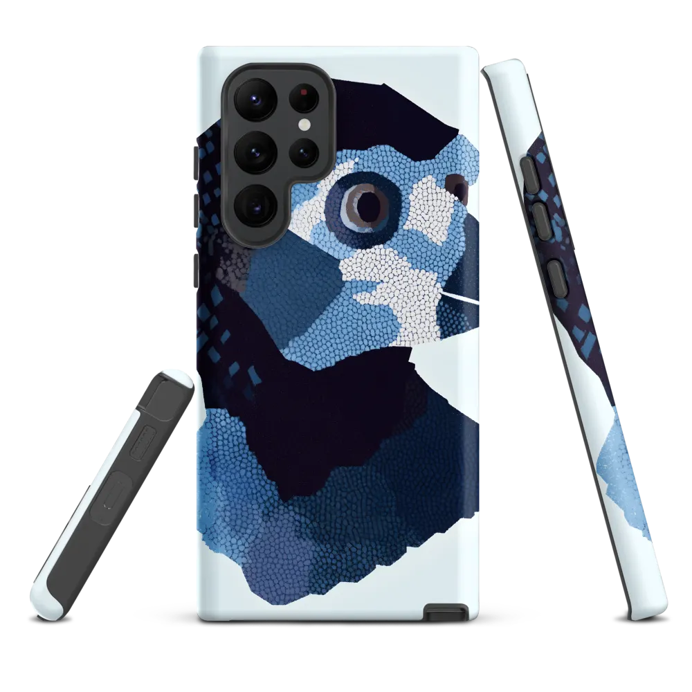 Abstract Avian Portrait in Blue