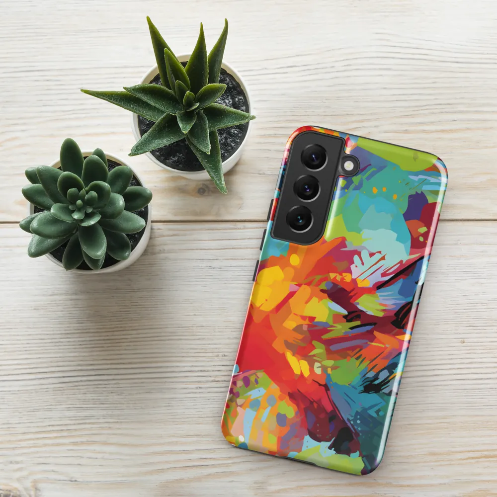 Colorful Lizard: An Abstract Adventure | Phone Case |  S22 | Tough Case | Glossy