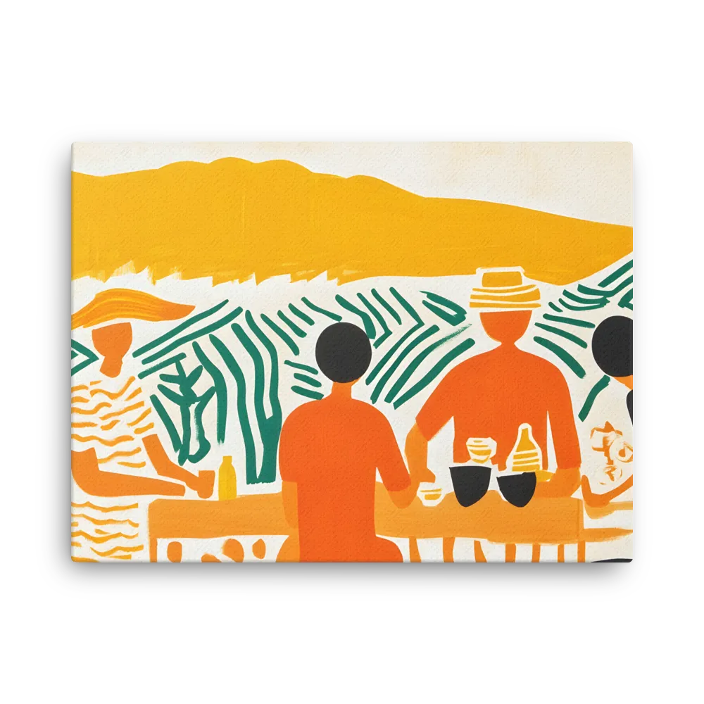 Summer Vibes: Café Conversations | Thin Canvas | 18″×24″
