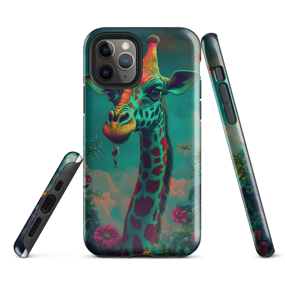 Whimsical Giraffe Among Blossoms | Phone Case |  11 Pro | Tough Case | Glossy