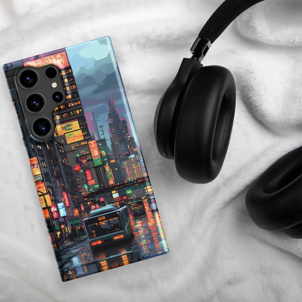 Neon Dreams: A Pixelated Urban Night