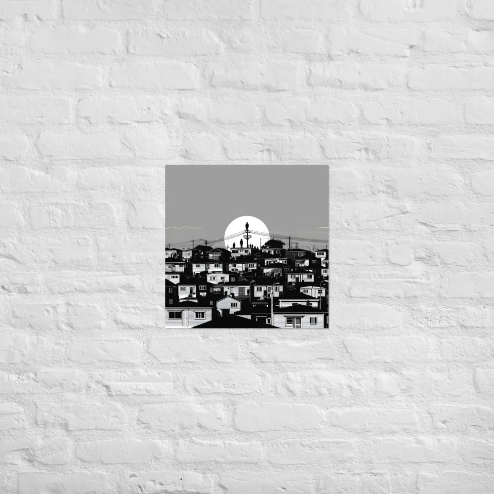 Moonlit Suburb 
 Poster | 18″x 18″