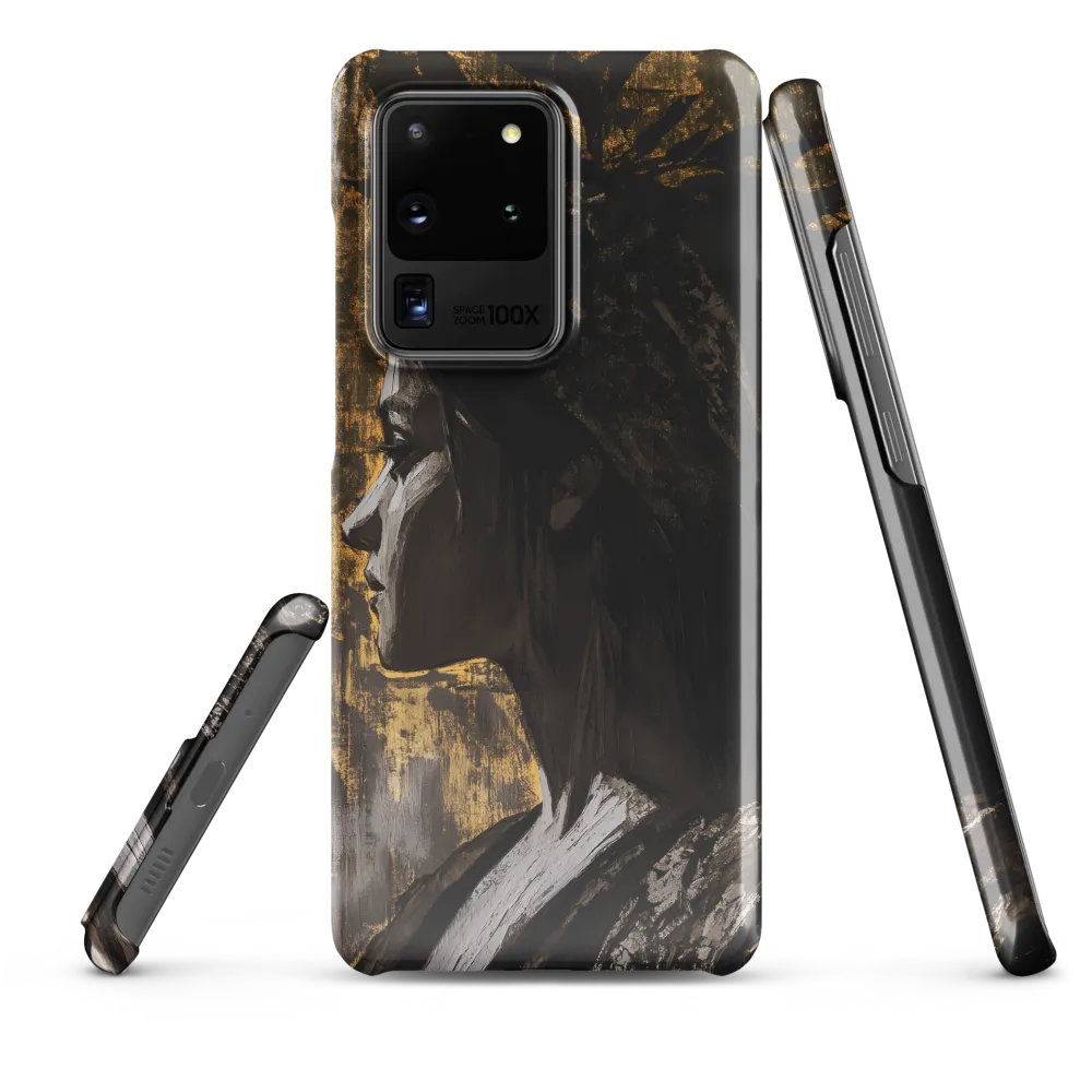 Golden Elegance: A Modern Profile Portrait